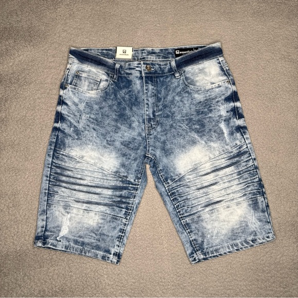 Sp Essentials Active Flex Light Sand Blue Jean Short Men's Size 34 Slim NWT - Picture 1 of 13